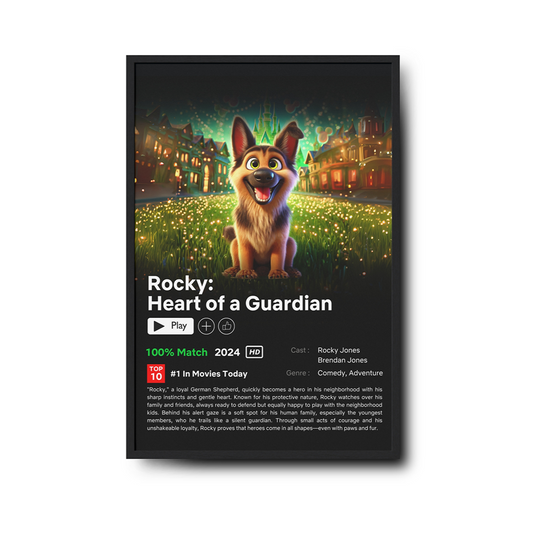 Pet Portrait Movie Poster - Framed - My Store