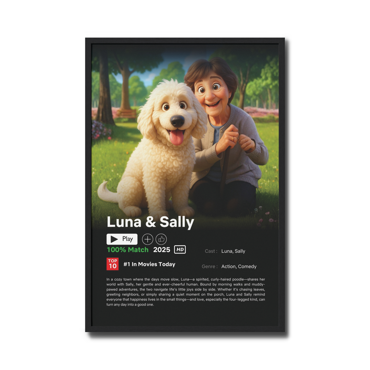 Pet Portrait Movie Poster - Framed