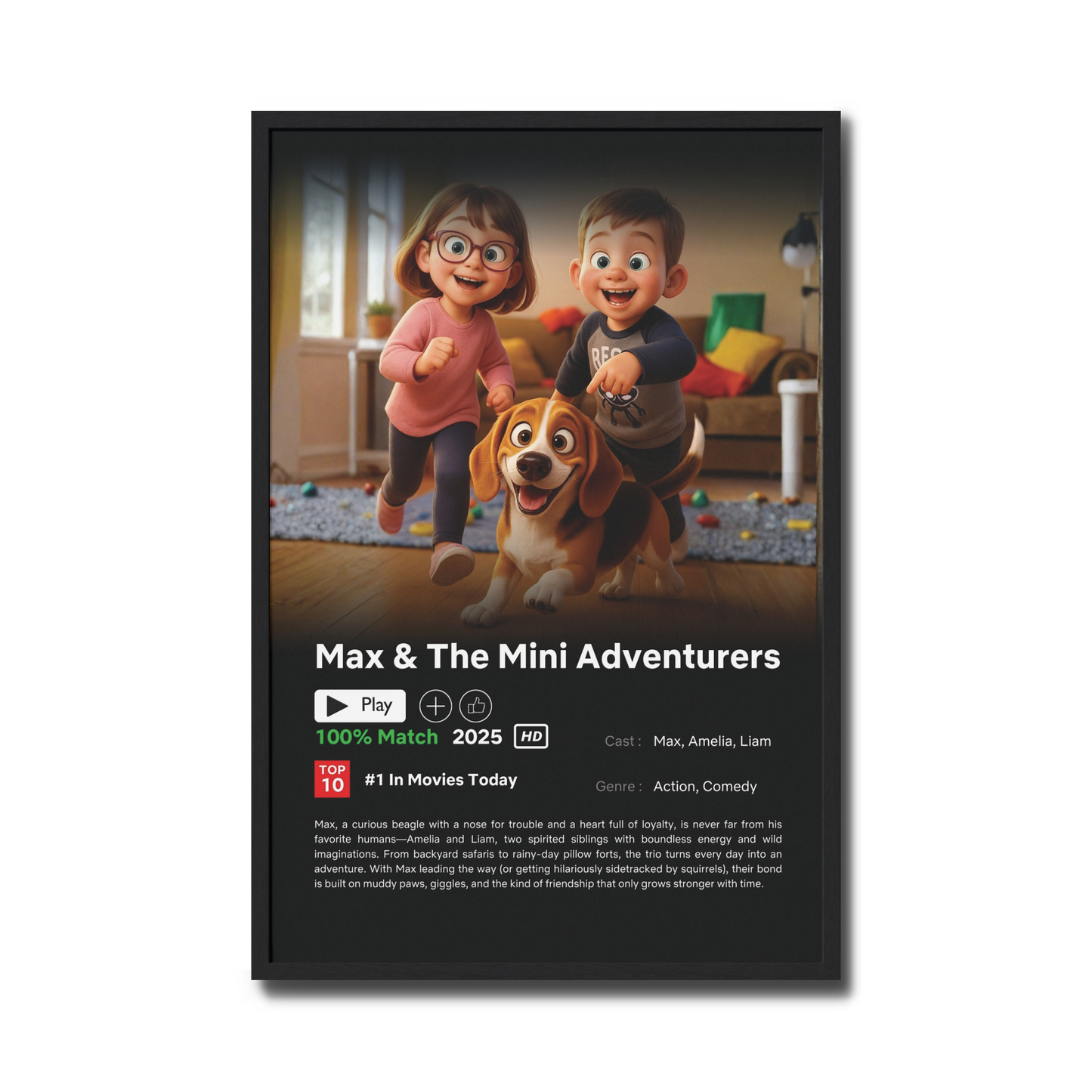 Pet Portrait Movie Poster - Framed