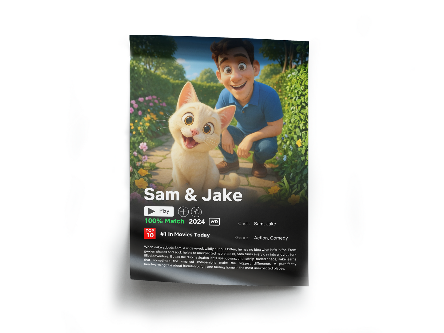 Pet Portrait Movie Poster - Unframed