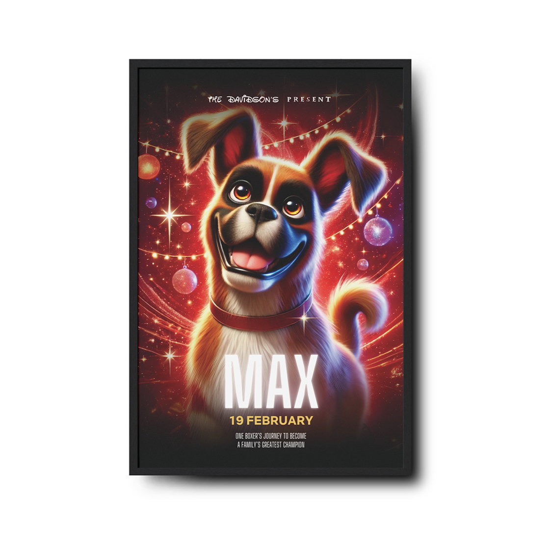 Pet Portrait Movie Poster - Framed - My Store
