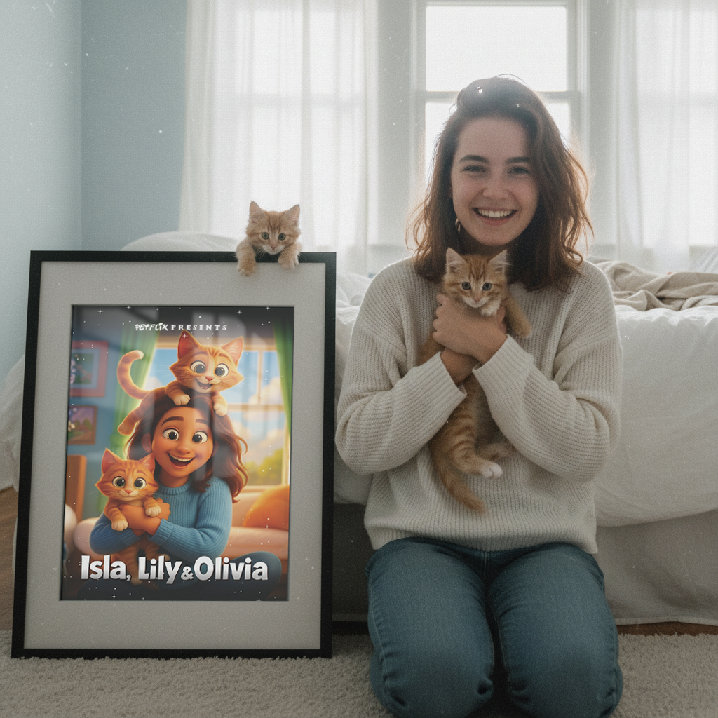Pet Portrait Movie Poster - Framed