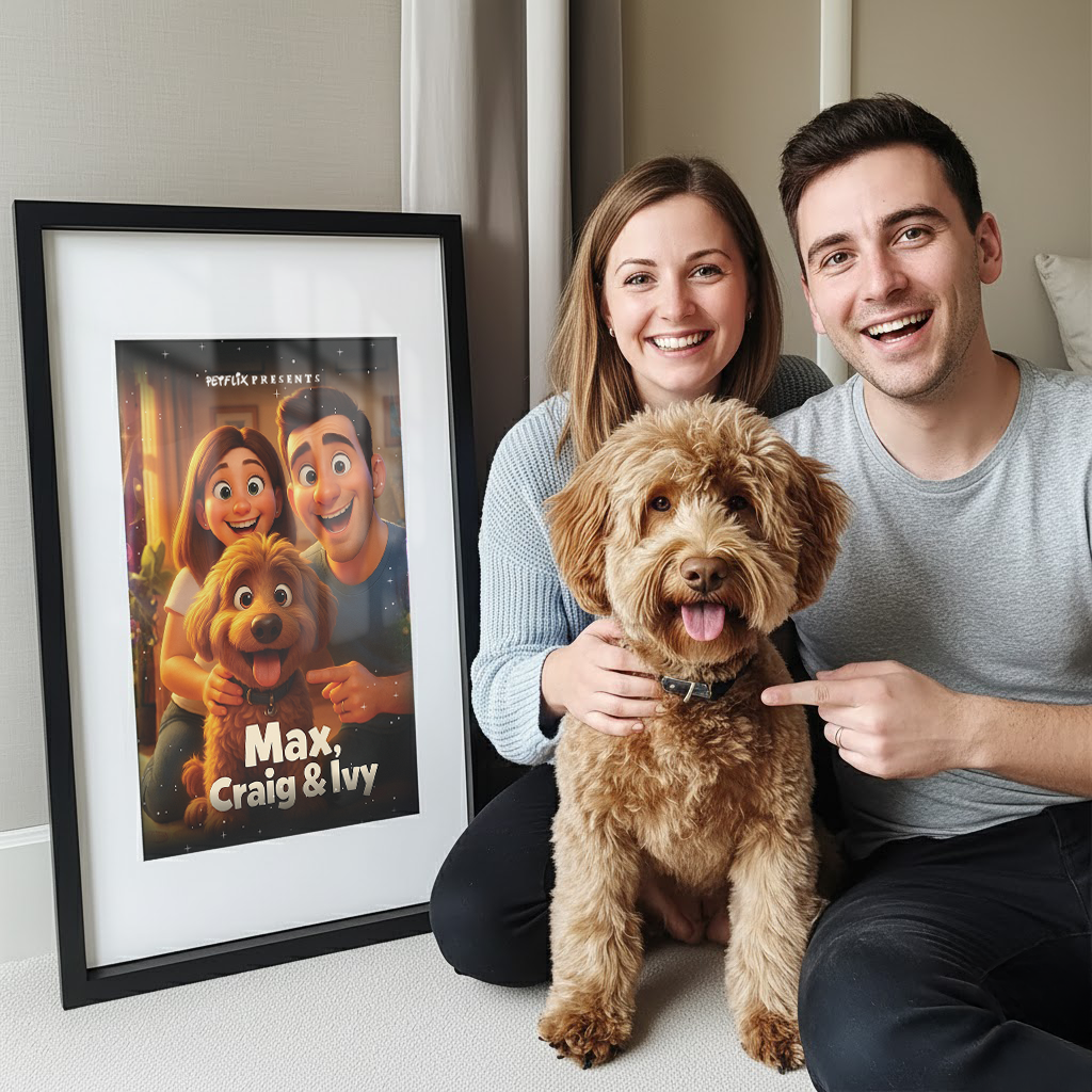 Pet Portrait Movie Poster - Framed