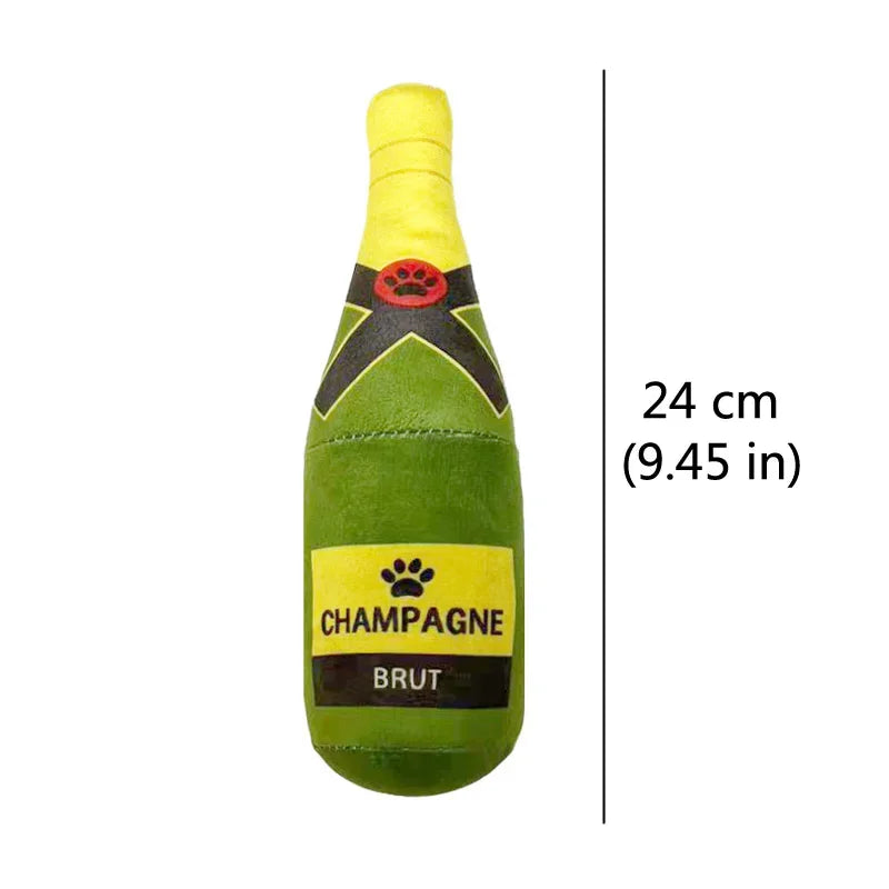 Plush Chew Toys for Dogs & Cats – Fun Alcohol Bottle Designs with Built-in Squeakers
