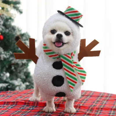 Christmas Snowman Dog Costume – Festive Holiday Outfit for Small & Medium Dogs